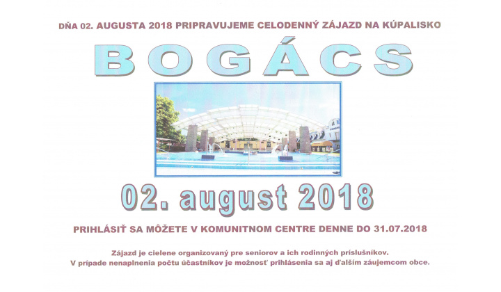 ZÁJAZD - BOGÁCS